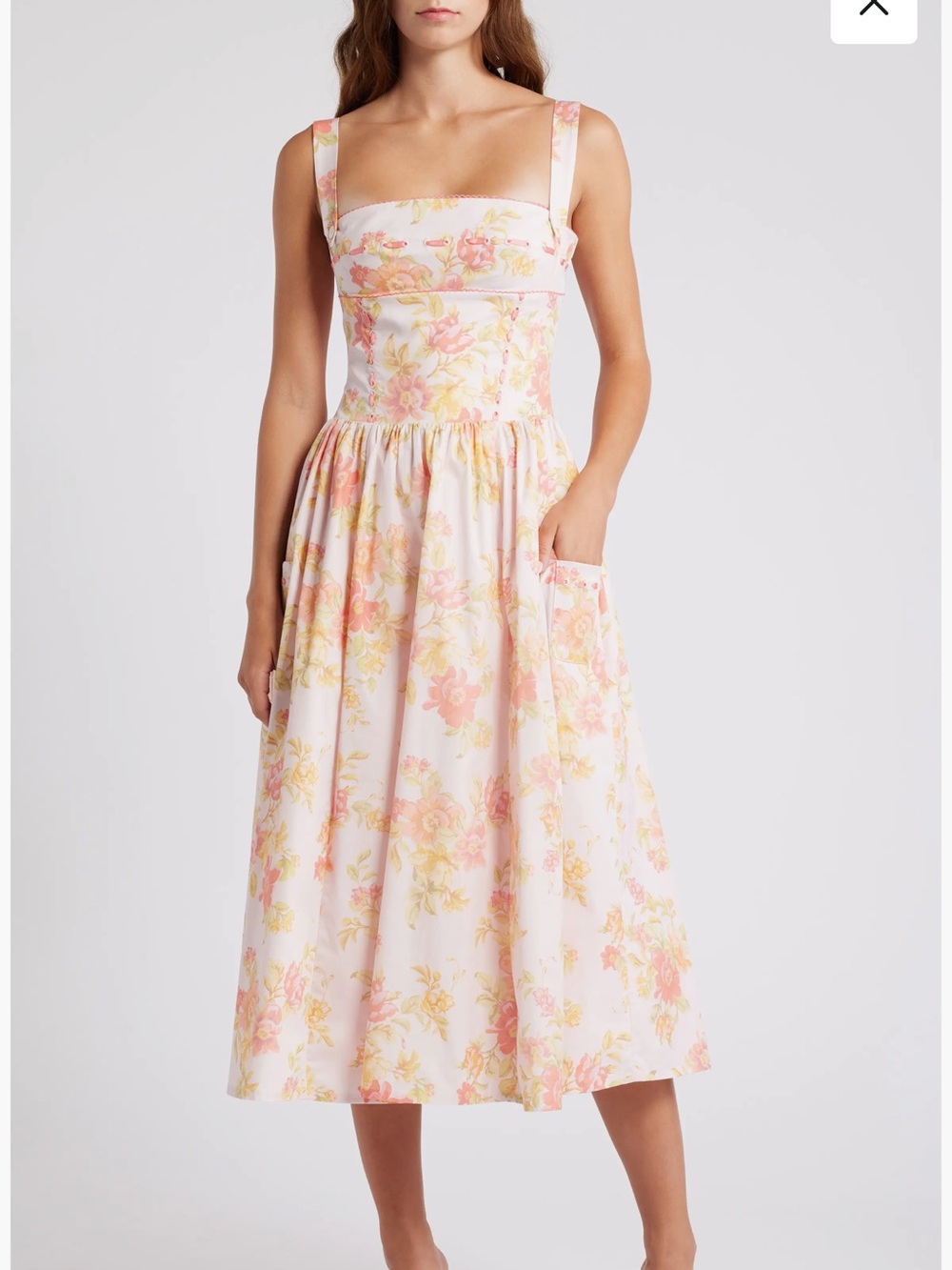House of CB pink dress with floral detail